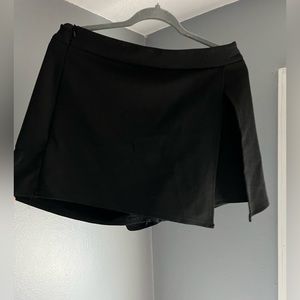 Black Skort with Slit